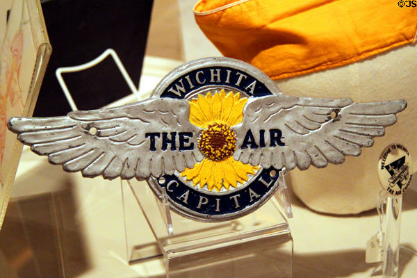 Wichita Air Capital emblem at Sedgwick County Historical Museum. Wichita, KS.
