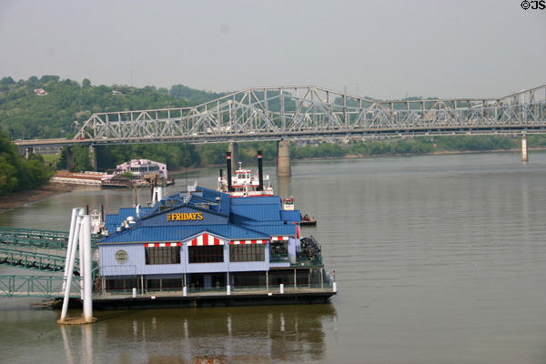 Kentucky waterfront of Ohio River. Covington, KY.