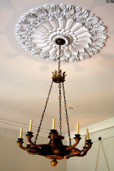 Ceiling candelabra at Destrehan Plantation. Destrehan, LA.