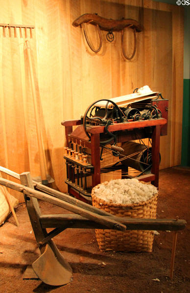Display of early cotton history at Boott Cotton Mills. Lowell, MA.