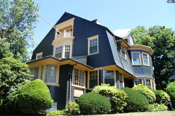 Charles B. Luther House (c1894) (655 Rock St.). Fall River, MA. Style: Shingle Style.