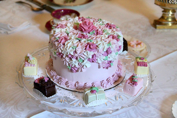 Cakes in dining room of Rotch-Jones-Duff House. New Bedford, MA.