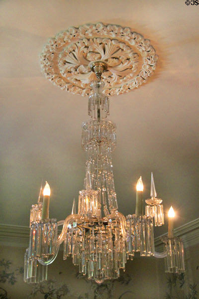 Chandelier in dining room of Rotch-Jones-Duff House. New Bedford, MA.