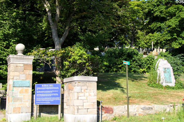 Plymouth burial hill (1620-1957). Plymouth, MA.