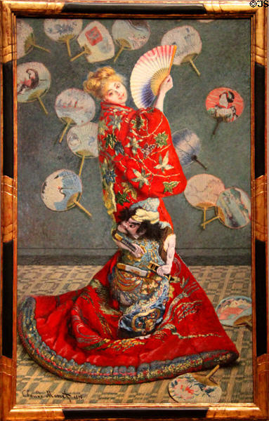 La Japonaise (1876) painting by Claude Monet at Museum of Fine Arts. Boston, MA.
