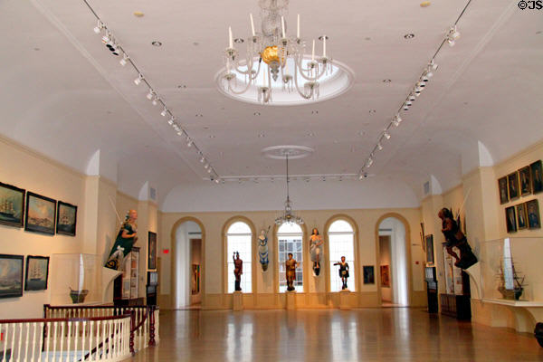 East India Marine Hall (1825) first permanent home of Peabody Essex Museum founded 1799. Salem, MA. On National Register.
