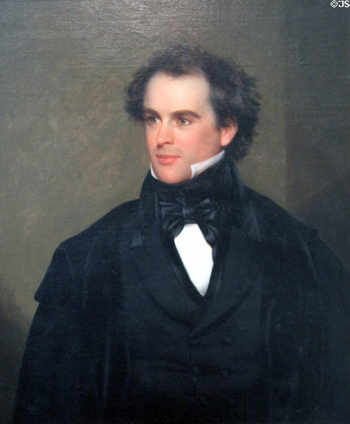 Portrait of Nathaniel Hawthorne (1840) by Charles Osgood of Salem at Peabody Essex Museum. Salem, MA.