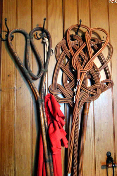 Rug beaters at Gibson House Museum. Boston, MA.