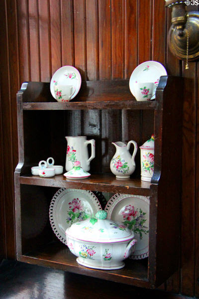 China service in pantry at Nichols House Museum. Boston, MA.