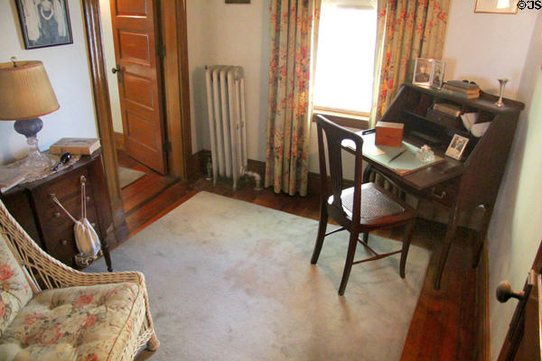 Rose Kennedy's study (aka Boudoir) where future president's mother organized her parenting duties at John F. Kennedy NHS. Boston, MA.