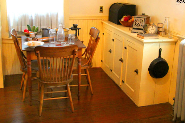 Kitchen table with cabinet at John F. Kennedy NHS. Boston, MA.