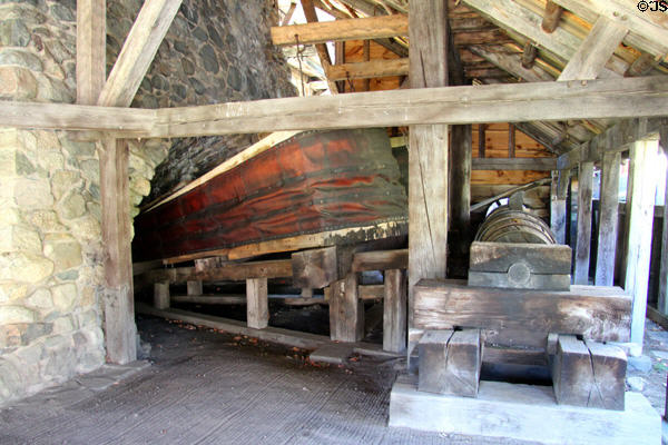 Blast furnace bellows at Saugus Iron Works. Boston, MA.