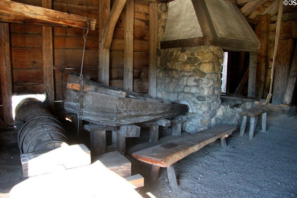Forge bellows at Saugus Iron Works. Boston, MA.