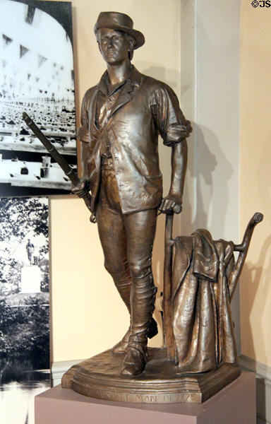 Concord Minuteman of 1775 statue (1889-90) by Daniel Chester French at Concord Museum. Concord, MA.
