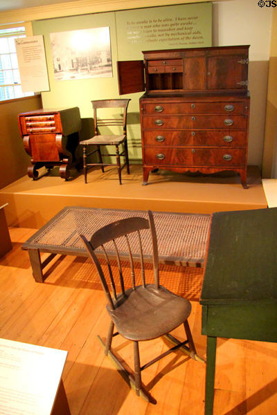 Furniture from Henry David Thoreau's house on Walden Pond at Concord Museum. Concord, MA.
