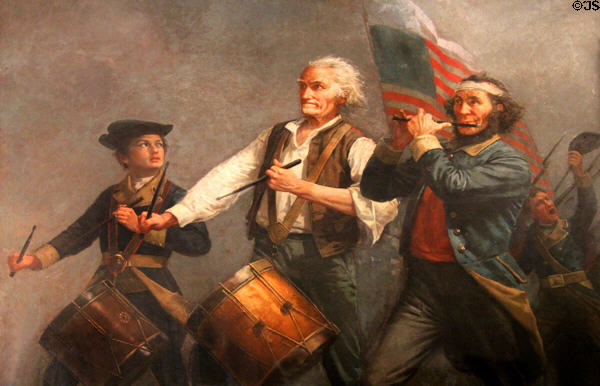 Details of Spirit of 1776 painting (1880) by Archibald Willard at Abbot Hall. Marblehead, MA.