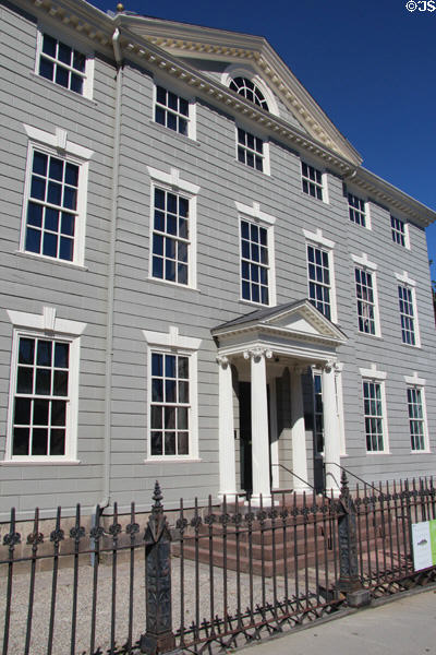Georgian facade of Jeremiah Lee Mansion. Marblehead, MA.