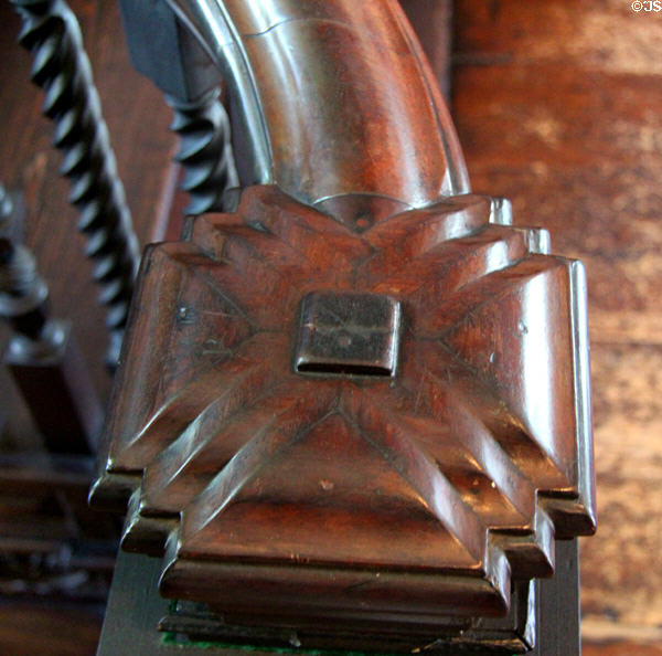 Newell post cap at Jeremiah Lee Mansion. Marblehead, MA.
