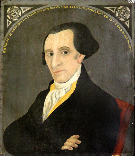 Portrait of Mass. Governor & Ù.S. Vice President Elbridge Gerry (1744-1814) by William Goodwin at Jeremiah Lee Mansion. Marblehead, MA.