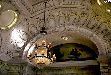 Embelleshed interior of Naval Academy Memorial Hall. Annapolis, MD.
