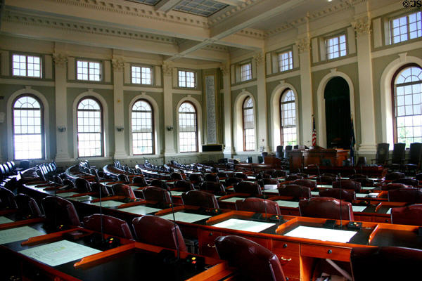 House chamber in State Capitol. Augusta, ME.