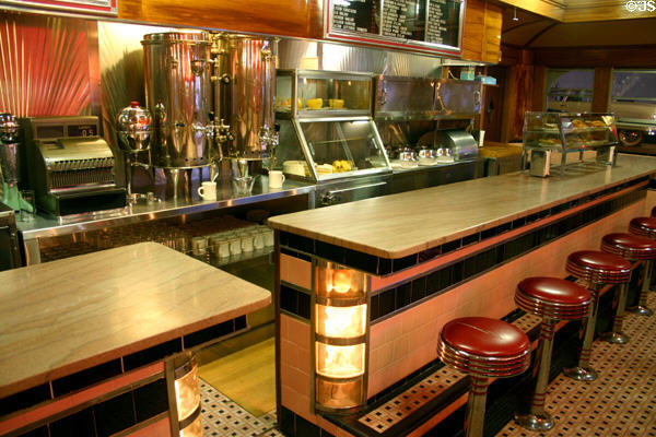 Interior of Lamy's Diner at Henry Ford Museum. Dearborn, MI.