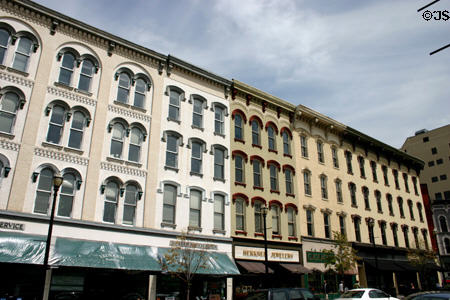 Italianate buildings along Monroe Center NW. Grand Rapids, MI.