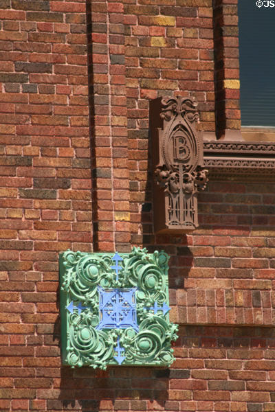 Decorative details on addition to National Farmer's Bank. Owatonna, MN.