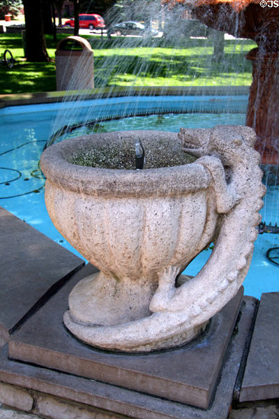 Owatonna Central Park drinking fountain with dragons (1909). Owatonna, MN.