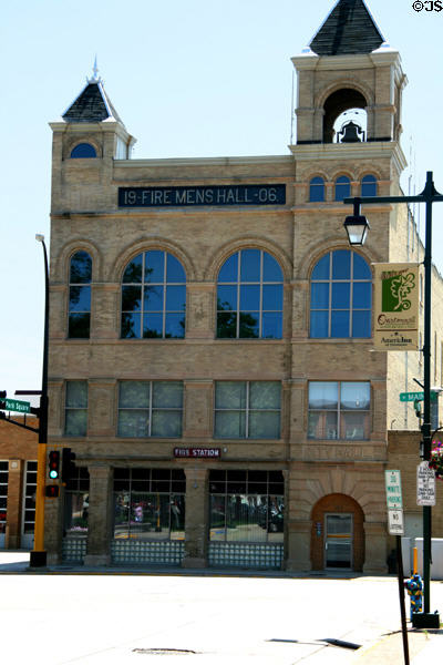 Owatonna firemens hall (1906) (107 W. Main St. at Central Park). Owatonna, MN. Architect: William F. Keefe. On National Register.