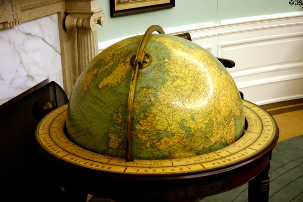Globe given to Truman by General Dwight D. Eisenhower at Truman Museum. Independence, MO.