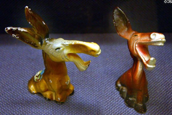Pair of democratic donkeys at Truman Museum. Independence, MO.