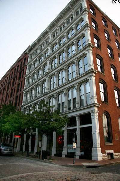 Raeder Place Building (1873) (727 N. First St.) in Laclede's Landing historic district. St Louis, MO. Architect: Frederic Raeder. On National Register.