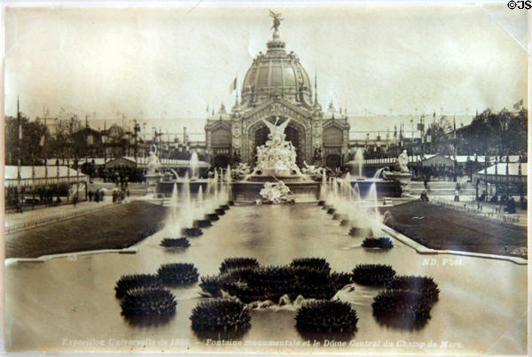 Photo from Paris' Exposition Universelle (1889) of Central Dome of Champs de Mars at Missouri History Museum. St Louis, MO.