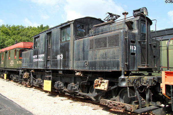New York Central #113 electric locomotive (1906) built by American Locomotive Co. at St. Louis Museum of Transportation. St. Louis, MO.