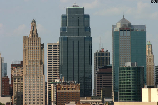 Kansas City Power & Light Building, One Kansas City Place, & Town Pavilion. Kansas City, MO.