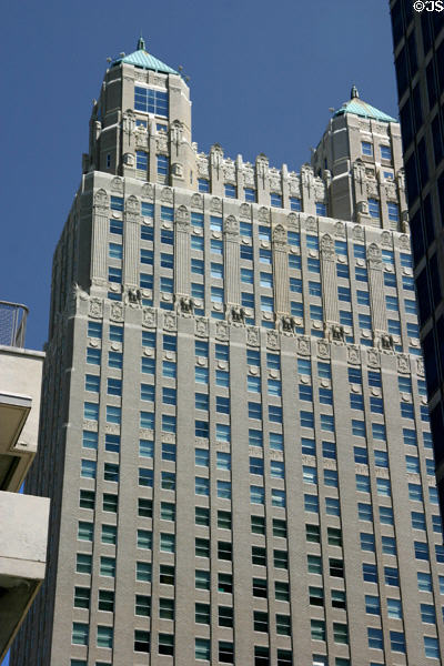 Facade of former Fidelity Bank & Trust (Old Federal Office) Building now 909 Walnut St. Kansas City, MO.