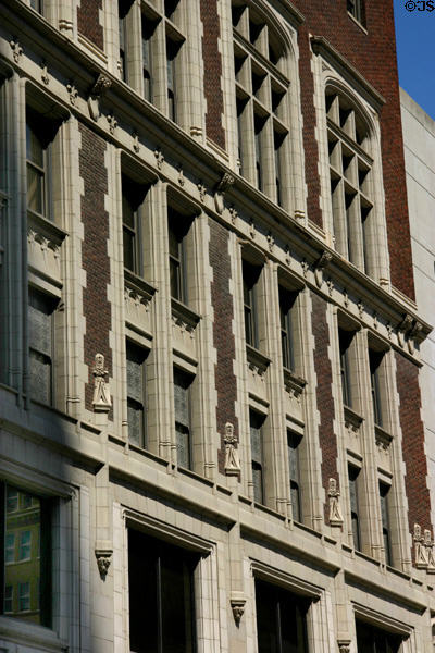 Facade details of Mark Twain Tower (former Continental Building). Kansas City, MO.