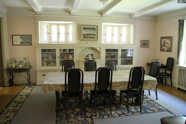 Dining room at Thomas Hart Benton Home. Kansas City, MO.