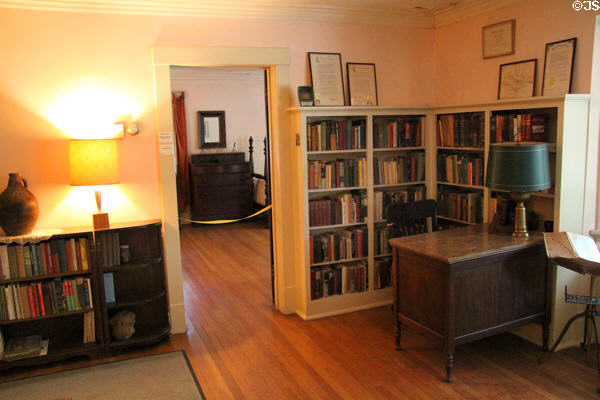 Upstairs library at Thomas Hart Benton Home. Kansas City, MO.