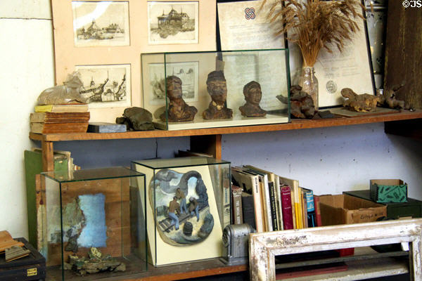 Thomas Hart Benton's studies & models in his studio historic site. Kansas City, MO.