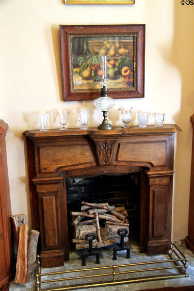 Sitting room with fireplace at Vaile Mansion. Independence, MO.