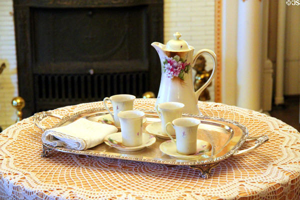 Nippon coffee pot & cups at Lewis-Bingham-Waggoner House. Independence, MO.
