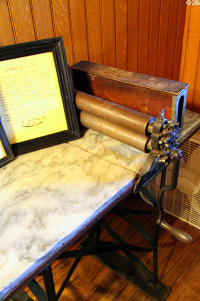 Beaten biscuit roller at Lewis-Bingham-Waggoner House. Independence, MO.