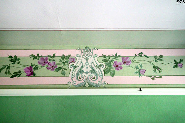 Wallpaper border at Lewis-Bingham-Waggoner House. Independence, MO.