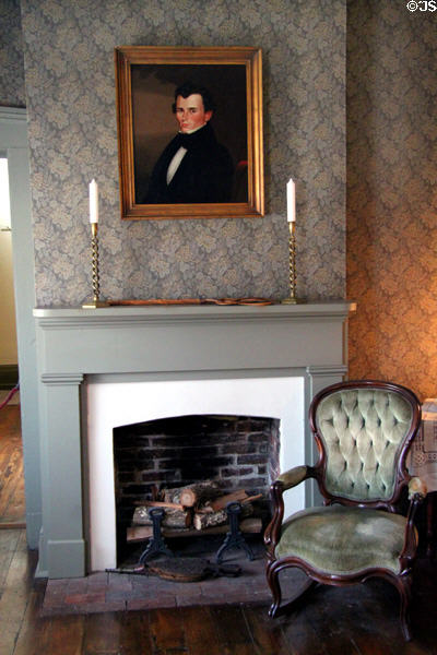 Parlor fireplace in Jackson County Marshall's House Museum. Independence, MO.
