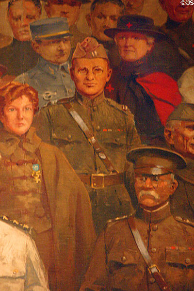 Military leaders detail of Panthéon de la Guerre mural after French original by Daniel MacMorris at Liberty Memorial. Kansas City, MO.