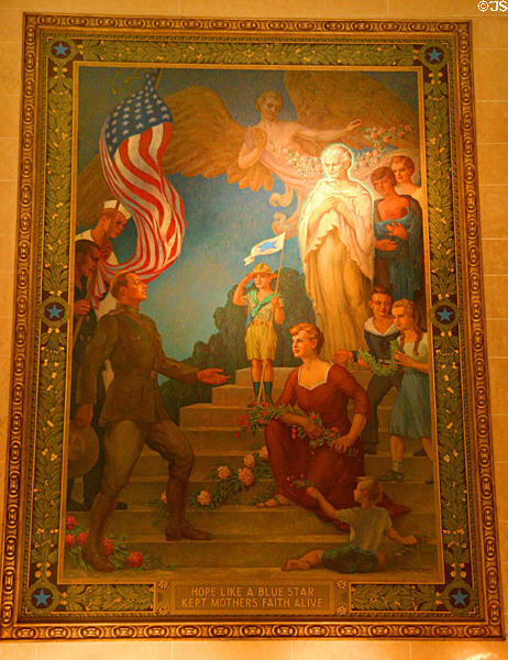 Blue Star Mothers mural by Daniel MacMorris at Liberty Memorial. Kansas City, MO.