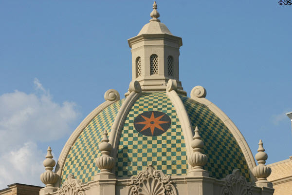 Baroque dome at Central St. & Nichols Road at Country Club Plaza shopping area. Kansas City, MO.