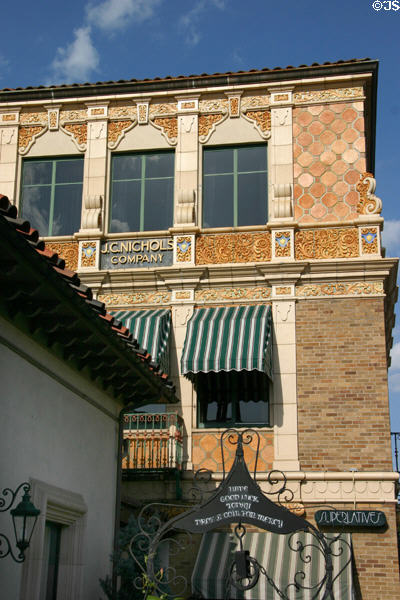 Textured & tiled shop at Country Club Plaza shopping area. Kansas City, MO.